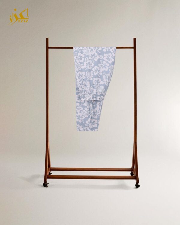 Two Piece Set (Cotton) (Blue Green Floral) - Image 3
