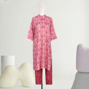Two Piece Set (Cotton) (Vibrant Pink)