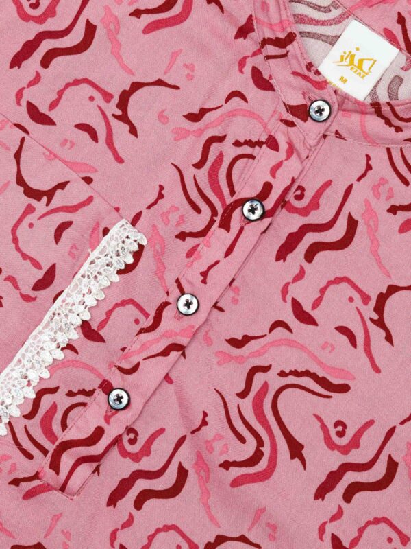 Two Piece Set (Cotton) (Vibrant Pink) - Image 2